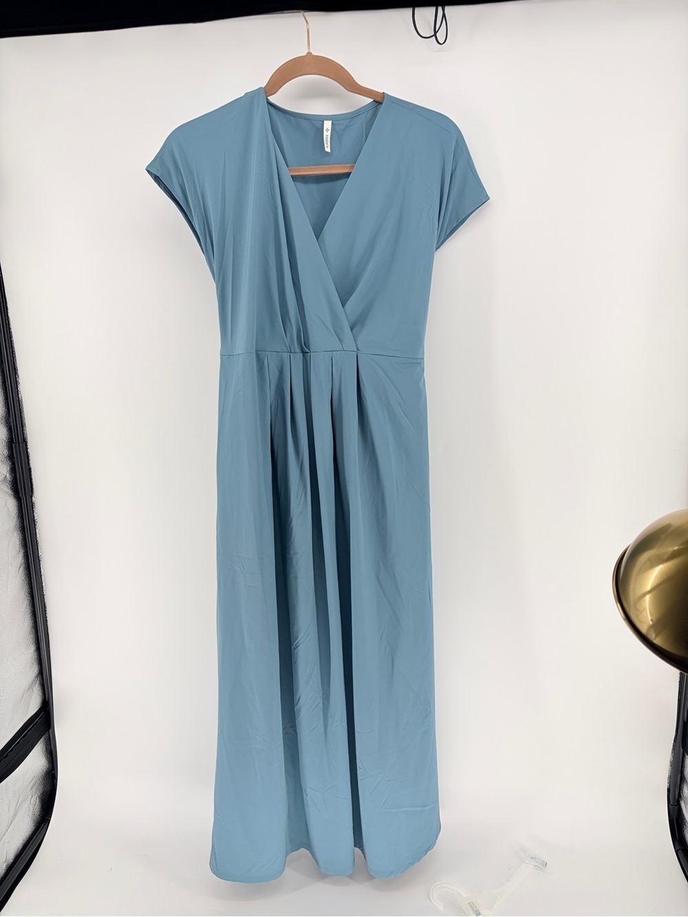 Halara Breezeful V-Neck Short Sleeve Pocket Tie Quick Dry Midi Best Fit M/L